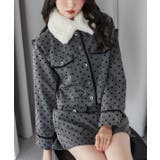 柄1 | 【one after another】襟ファー配色ジャケット | NICE CLAUP / OLIVE des OLIVE　OUTLET