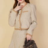 柄1 | ノーカラーツイードジャケット | NICE CLAUP / OLIVE des OLIVE OUTLET