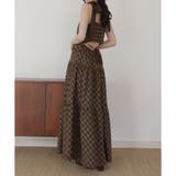 柄1 | 【one after another】背中あきティアードキャミワンピ | NICE CLAUP / OLIVE des OLIVE　OUTLET