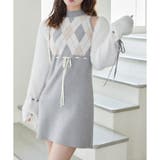 グレー | 【one after another】アーガイルワンピセット | NICE CLAUP / OLIVE des OLIVE　OUTLET