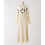 【one after another】異素材リボンニットロングワンピース | NICE CLAUP / OLIVE des OLIVE OUTLET | 詳細画像2