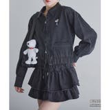 ブラック | スヌーピー刺繍入りバーンジャケット | NICE CLAUP / OLIVE des OLIVE　OUTLET