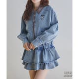 ブルー | スヌーピー刺繍入りバーンジャケット | NICE CLAUP / OLIVE des OLIVE　OUTLET