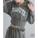 カーキ | スヌーピー刺繍入りパーカー | NICE CLAUP / OLIVE des OLIVE　OUTLET