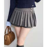 チャコール | 【one after another】金ボタンプリーツスカート | NICE CLAUP / OLIVE des OLIVE　OUTLET