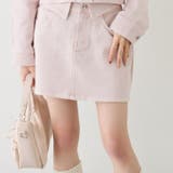 ピンク | 【one after another】ウエスト折り返しデニムミニスカート | NICE CLAUP / OLIVE des OLIVE　OUTLET