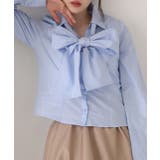 サックス | 【one after another】【リボン取り外し可能】フロントギャザーボウ… | NICE CLAUP / OLIVE des OLIVE OUTLET