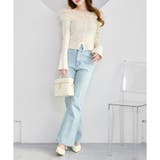 【one after another】チュールフリルオフショルニット | NICE CLAUP / OLIVE des OLIVE　OUTLET | 詳細画像8 