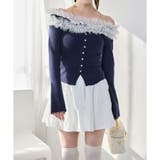 【one after another】チュールフリルオフショルニット | NICE CLAUP / OLIVE des OLIVE　OUTLET | 詳細画像30 