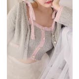 グレー | 【one after another】【セットアップ可能】金ボタン配色カーディガ… | NICE CLAUP / OLIVE des OLIVE　OUTLET