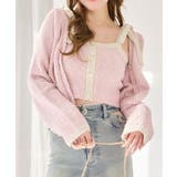 ピンク | 【one after another】【セットアップ可能】肩リボン配色ビスチェ | NICE CLAUP / OLIVE des OLIVE　OUTLET