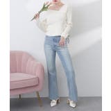 【one after another】異素材ドッキングオフショルニット | NICE CLAUP / OLIVE des OLIVE　OUTLET | 詳細画像3 