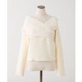 【one after another】異素材ドッキングオフショルニット | NICE CLAUP / OLIVE des OLIVE　OUTLET | 詳細画像1 