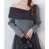 【one after another】異素材ドッキングオフショルニット | NICE CLAUP / OLIVE des OLIVE　OUTLET | 詳細画像13 