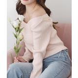 ピンク | 【one after another】異素材ドッキングオフショルニット | NICE CLAUP / OLIVE des OLIVE　OUTLET