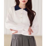 オフ | 【one after another】配色襟付きニット | NICE CLAUP / OLIVE des OLIVE　OUTLET