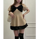 【one after another】肩リボンニット | NICE CLAUP / OLIVE des OLIVE　OUTLET | 詳細画像1 