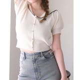 【one after another】セーラー半袖ニット | NICE CLAUP / OLIVE des OLIVE　OUTLET | 詳細画像3 