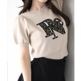 ベージュ | 【one after another】キルトロゴニット | NICE CLAUP / OLIVE des OLIVE OUTLET