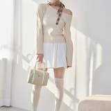 【one after another】リボンタイ ワンショルカットトップス | NICE CLAUP / OLIVE des OLIVE　OUTLET | 詳細画像6 