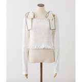 【one after another】肩リボンシャーリングトップス | NICE CLAUP / OLIVE des OLIVE　OUTLET | 詳細画像2 