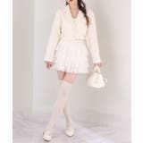 【one after another】サイドベルトツイードショートジャケット | NICE CLAUP / OLIVE des OLIVE　OUTLET | 詳細画像6 