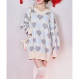 【one after another】ハートアーガイルニットミニワンピ | NICE CLAUP / OLIVE des OLIVE OUTLET | 詳細画像3