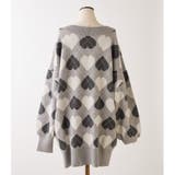 【one after another】ハートアーガイルニットミニワンピ | NICE CLAUP / OLIVE des OLIVE OUTLET | 詳細画像17