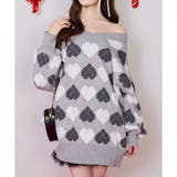 【one after another】ハートアーガイルニットミニワンピ | NICE CLAUP / OLIVE des OLIVE OUTLET | 詳細画像14