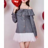 グレー | 【one after another】ハートボタン切替ミニワンピース | NICE CLAUP / OLIVE des OLIVE OUTLET