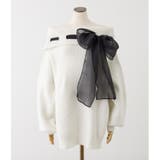 【one after another】リボン付きオフショルニットワンピ | NICE CLAUP / OLIVE des OLIVE OUTLET | 詳細画像1