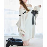 【one after another】リボン付きオフショルニットワンピ | NICE CLAUP / OLIVE des OLIVE　OUTLET | 詳細画像3 