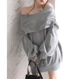 グレー | 【one after another】オフショルパーカーワンピ | NICE CLAUP / OLIVE des OLIVE　OUTLET