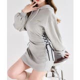 【one after another】ウエストレースアップパーカーワンピ | NICE CLAUP / OLIVE des OLIVE OUTLET | 詳細画像1