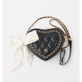 ブラック | 【one after another】リボン付きキルティングハートバッグ | NICE CLAUP / OLIVE des OLIVE OUTLET
