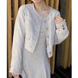 アイボリー | 【one after another】【miyabi企画】パール釦ツイードノーカ… | NICE CLAUP / OLIVE des OLIVE　OUTLET