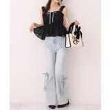 【SMサイズ展開】リボンアレンジキラキラ美脚デニム | NICE CLAUP / OLIVE des OLIVE OUTLET | 詳細画像5