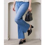 ブルー | 【SMサイズ展開】リボンアレンジキラキラ美脚デニム | NICE CLAUP / OLIVE des OLIVE OUTLET