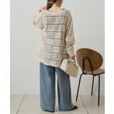 【PUAL CE CIN】クロシェットニットカーディガン | NICE CLAUP / OLIVE des OLIVE　OUTLET | 詳細画像3 