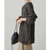 【PUAL CE CIN】クロシェットニットカーディガン | NICE CLAUP / OLIVE des OLIVE　OUTLET | 詳細画像7 