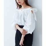 ビッグリボンボリュームタックブラウス | NICE CLAUP OUTLET | 詳細画像1