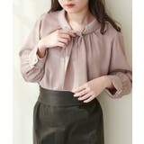 【natural couture】袖口パールノット結びボータイブラウス | NICE CLAUP / OLIVE des OLIVE　OUTLET | 詳細画像3 