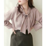 【natural couture】袖口パールノット結びボータイブラウス | NICE CLAUP / OLIVE des OLIVE　OUTLET | 詳細画像4 