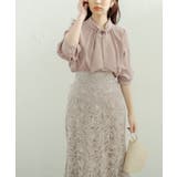 【natural couture】袖口パールノット結びボータイブラウス | NICE CLAUP / OLIVE des OLIVE　OUTLET | 詳細画像8 