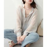 Lグレー | 【natural couture】裾フレアシャツ | RMAF NICE CLAUP / OLIVE des OLIVE