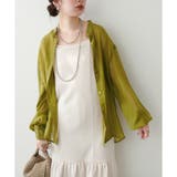 グリーン系 | 【natural couture】裾フレアシャツ | RMAF NICE CLAUP / OLIVE des OLIVE