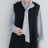 ボウタイ付き衿シャーリングサテンブラウス | RMAF NICE CLAUP / OLIVE des OLIVE | 詳細画像15