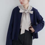ボウタイ付き衿シャーリングサテンブラウス | RMAF NICE CLAUP / OLIVE des OLIVE | 詳細画像18