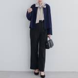 ボウタイ付き衿シャーリングサテンブラウス | RMAF NICE CLAUP / OLIVE des OLIVE | 詳細画像20