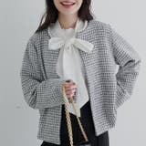 ボウタイ付き衿シャーリングサテンブラウス | RMAF NICE CLAUP / OLIVE des OLIVE | 詳細画像5